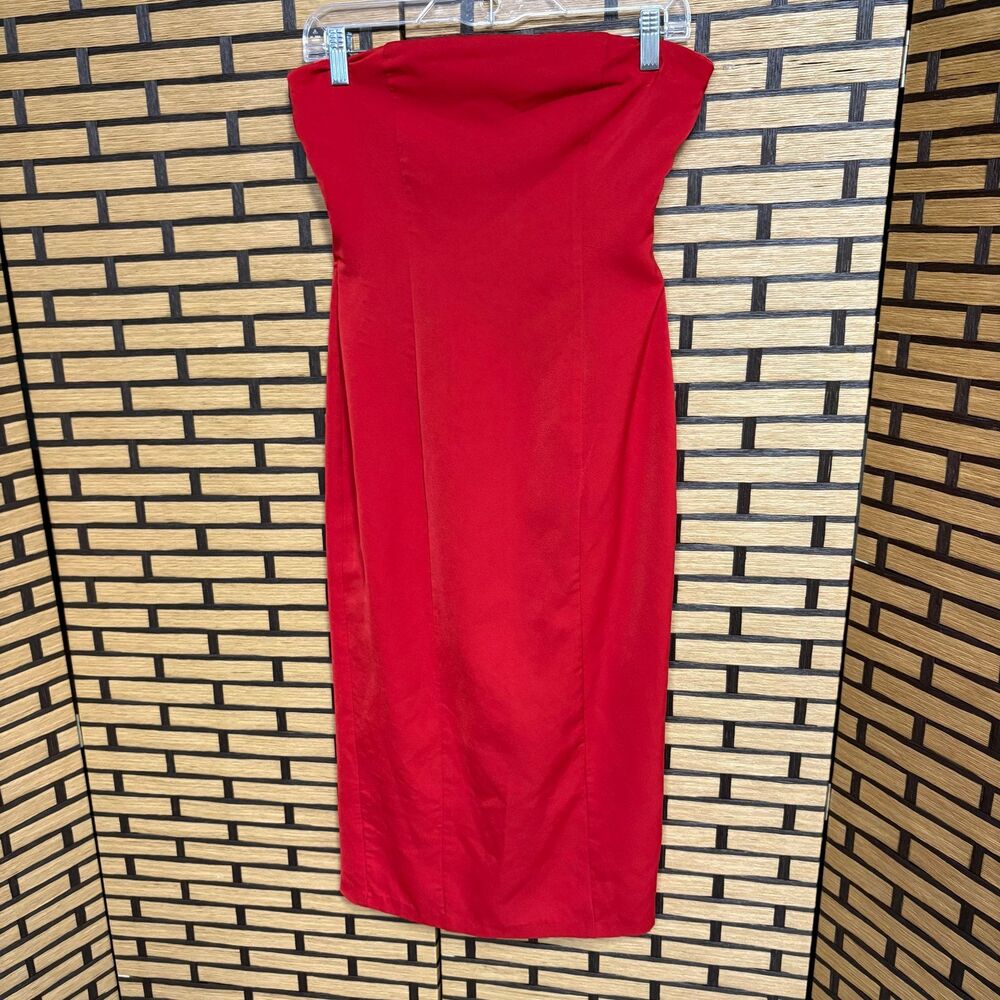 BB Dakota RSVP Red Strapless Dress Size 0